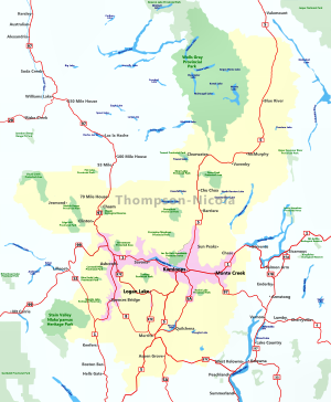 Map of the Thompson Nicola
